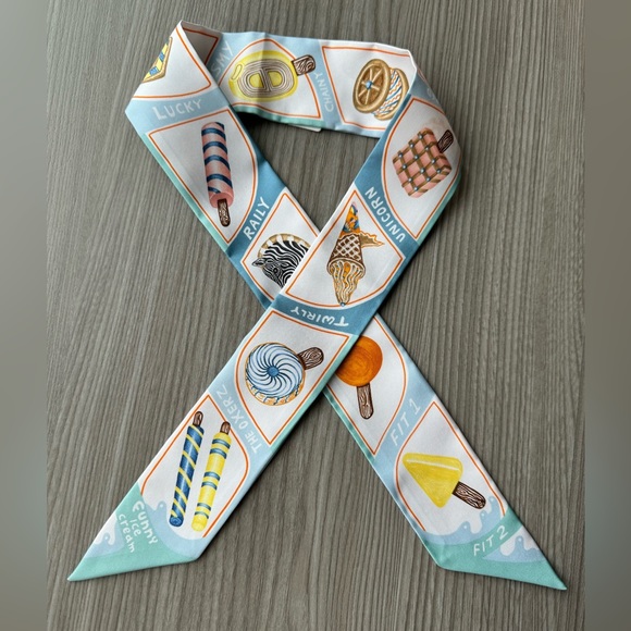 Hermes funny ice cream twilly - Picture 4 of 12